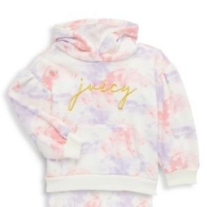 Little girl’s two-piece the-die hoodie and joggers